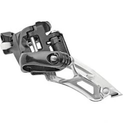 Shimano Dérailleurs Avant Deore MTB FD-M6000 Dérailleur Avant 3x10 Vitesses Side Swing Collier De Serrage Bas, Noir/argent