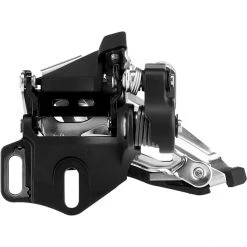 Shimano Dérailleurs Avant Deore MTB FD-M6025 Dérailleur Avant 2x10 Vitesses Sans Plate / E-Type 34-38 Dents, Noir/argent