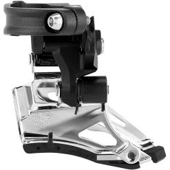 Shimano Dérailleurs Avant Deore XT FD-M8025 Dérailleur Avant 2x11 Vitesses Collier Dual Pull, Noir/argent