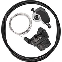 Shimano Commandes NEXUS SL-3S41 Commande De Vitesse 3 Vitesses Droit, Noir/argent