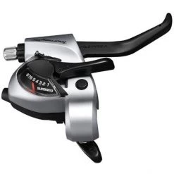 Shimano Commandes Tourney TX ST-TX800 Leviers De Frein / De Vitesse Pour V-Brake Rechts 8-fach, Argent/noir